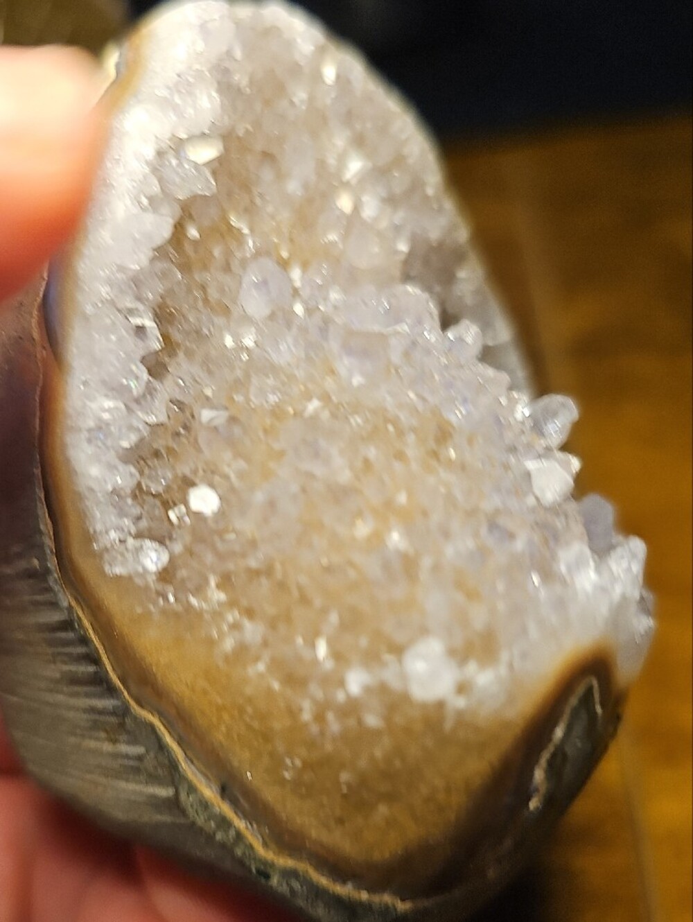 Natural Amethyst/Quartz Geode Cluster - Sparkling Lavender Crystals - Picture 8 of 11
